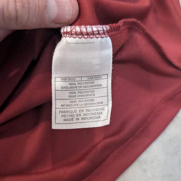 Nike Team Fit Red Washington State Athletic Dept Men's M T-Shirt Flaws - Picture 6 of 8